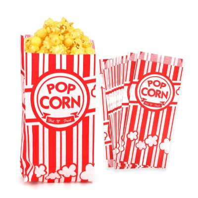 Eco-friendly kraft paper bags for popping popcorn ( 3.5" x 2.25" x 8.25")