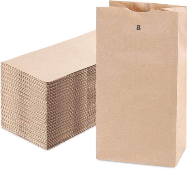 8 lb Kraft Bags