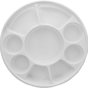 9 Compartment Round Plastic Plates