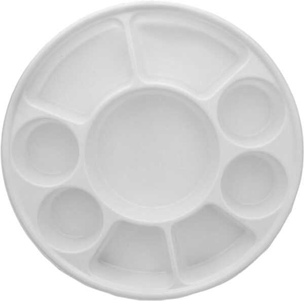 9 Compartment Round Plastic Plates