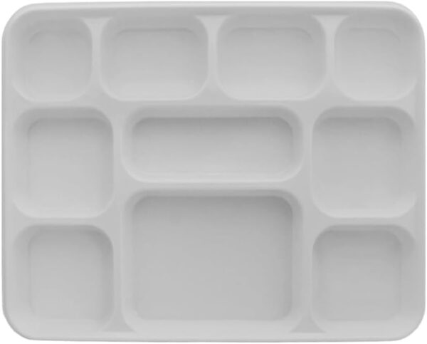 10 Compartment Rectangle Plastic Plates