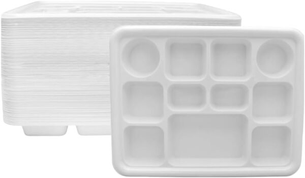 11 Compartment Rectangle Plastic Plates