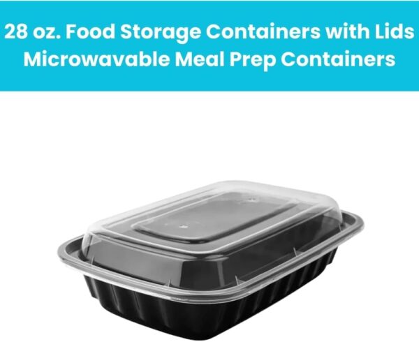 28 oz Meal Prep Plastic Container with lids