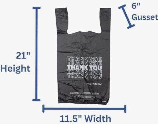 Black Thank You Bags