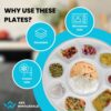 9 Compartment Round Plastic Plates