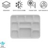 10 Compartment Rectangle Plastic Plates