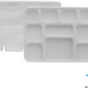 10 Compartment Rectangle Plastic Plates