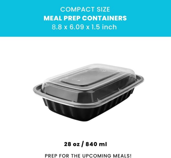 28 oz Meal Prep Plastic Container with lids