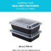 24 oz Meal Prep Plastic Container with lids